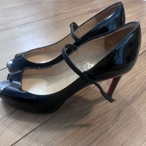 Authentic Christian Louboutin Small Heel Size 4.5 Red Bottoms